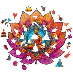 Alternative view of Mindful Wooden Jigsaw Puzzle - Mandala Buddhism