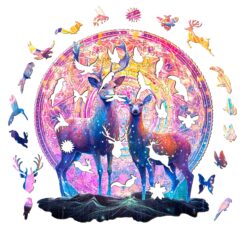 Alternative view of Mindful Wooden Jigsaw Puzzle - Moose Patron Saint