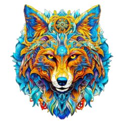 Mindful Wooden Jigsaw Puzzle - Ambitious Wolf