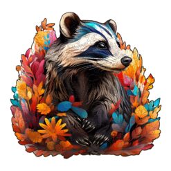 Mindful Wooden Jigsaw Puzzle - Badger