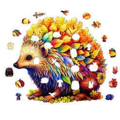 Alternative view of Mindful Wooden Jigsaw Puzzle - Clever Hedgehog