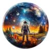 Mindful Wooden Jigsaw Puzzle -Crystal Ball Astronaut