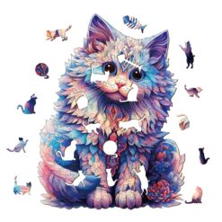 Alternative view of Mindful Wooden Jigsaw Puzzle - Cute Ragdoll Cat