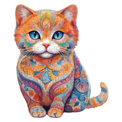 Mindful Wooden Jigsaw Puzzle - Cute Scottish Cat