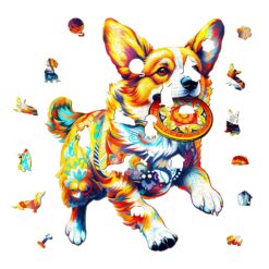 Alternative view of Mindful Wooden Jigsaw Puzzle - Dog Playing with Toys