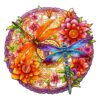 Mindful Wooden Jigsaw Puzzle - Dragonflies and Flowers