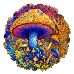 Mindful Wooden Jigsaw Puzzle - Magic Mushroom