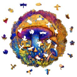 Alternative view of Mindful Wooden Jigsaw Puzzle - Magic Mushroom