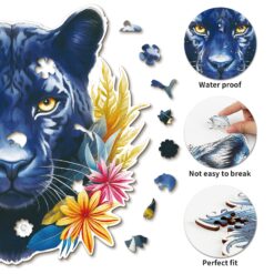 Alternative view of Mindful Wooden Jigsaw Puzzle - Resolute Black Panther