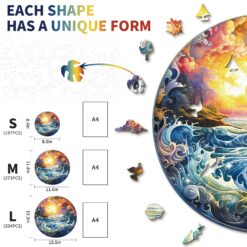 Alternative view of Mindful Wooden Jigsaw Puzzle - Sunlit Ocean