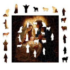 Alternative view of Mindful Wooden Jigsaw Puzzle - The Birth of Jesus