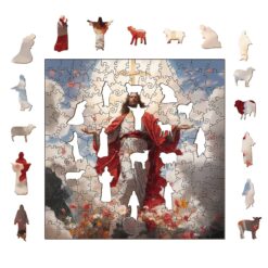 Alternative view of Mindful Wooden Jigsaw Puzzle - The Passion of Jesus (Heaven)