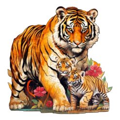 Mindful Wooden Jigsaw Puzzle - Tiger Family 2
