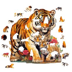 Alternative view of Mindful Wooden Jigsaw Puzzle - Tiger Family 2