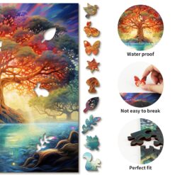Alternative view of Mindful Wooden Jigsaw Puzzle - Twilight Divine Tree