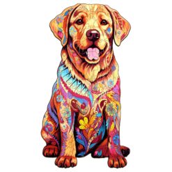 Mindful Wooden Jigsaw Puzzle - Well-behaved Labrador