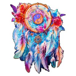 Mindful Wooden Jigsaw Puzzle - Yin Yang Dream Catcher