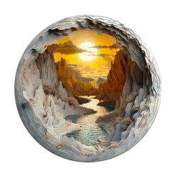 Mindful Wooden Jigsaw Puzzle - 3D Vision Inside the Cave 1