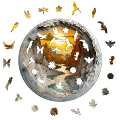 Alternative view of Mindful Wooden Jigsaw Puzzle - 3D Vision Inside the Cave 1