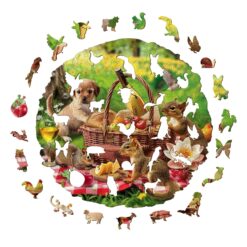Alternative view of Mindful Wooden Jigsaw Puzzle - Animal Picnic