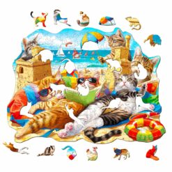Alternative view of Mindful Wooden Jigsaw Puzzle - Beach Cat