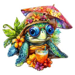 Mindful Wooden Jigsaw Puzzle - Beach Turtle