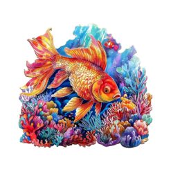 Mindful Wooden Jigsaw Puzzle - Beautiful Goldfish