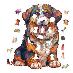 Alternative view of Mindful Wooden Jigsaw Puzzle - Bernese Mountain Dog