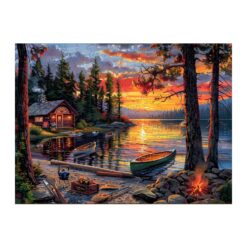 Mindful Wooden Jigsaw Puzzle - Canoe Lake 1