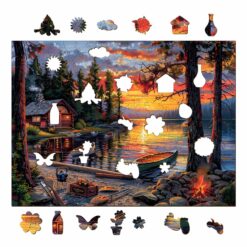 Alternative view of Mindful Wooden Jigsaw Puzzle - Canoe Lake 1