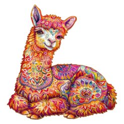 Mindful Wooden Jigsaw Puzzle - Elegant llama