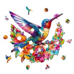 Alternative view of Mindful Wooden Jigsaw Puzzle - Flowers and Hummingbird