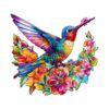 Mindful Wooden Jigsaw Puzzle - Flowers and Hummingbird