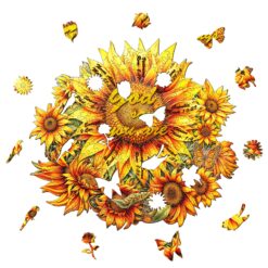 Alternative view of Mindful Wooden Jigsaw Puzzle - God's Sunflower