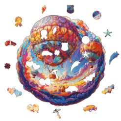 Alternative view of Mindful Wooden Jigsaw Puzzle - Hot Air Balloon