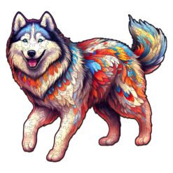 Mindful Wooden Jigsaw Puzzle - Husky Dog