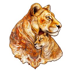 Mindful Wooden Jigsaw Puzzle - Motherly Lion