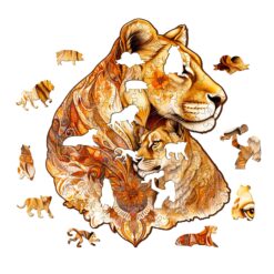 Alternative view of Mindful Wooden Jigsaw Puzzle - Motherly Lion