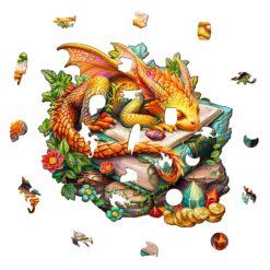 Alternative view of Mindful Wooden Jigsaw Puzzle - Sleeping Dragon