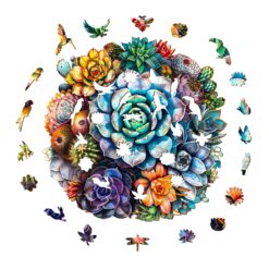 Alternative view of Mindful Wooden Jigsaw Puzzle - Succulent Plants 4