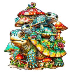 Mindful Wooden Jigsaw Puzzle - Turtle Family