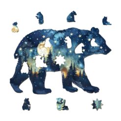 Alternative view of Mindful Wooden Jigsaw Puzzle-Astral Bear