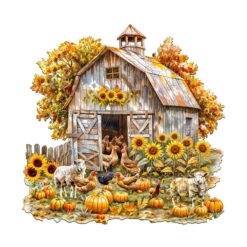 Mindful Wooden Jigsaw Puzzle-Autumn Farm
