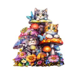 Mindful Wooden Jigsaw Puzzle - Cat Family 2