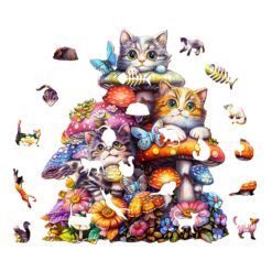 Alternative view of Mindful Wooden Jigsaw Puzzle - Cat Family 2