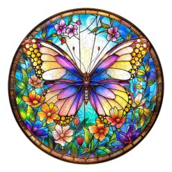Mindful Wooden Jigsaw Puzzle - Colorful Butterfly
