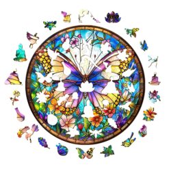 Alternative view of Mindful Wooden Jigsaw Puzzle - Colorful Butterfly
