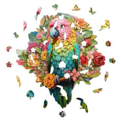 Alternative view of Mindful Wooden Jigsaw Puzzle - Colorful Parrot
