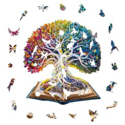 Alternative view of Mindful Wooden Jigsaw Puzzle - Colorful Tree of Life