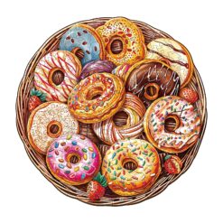 Mindful Wooden Jigsaw Puzzle - Donuts Puzzle